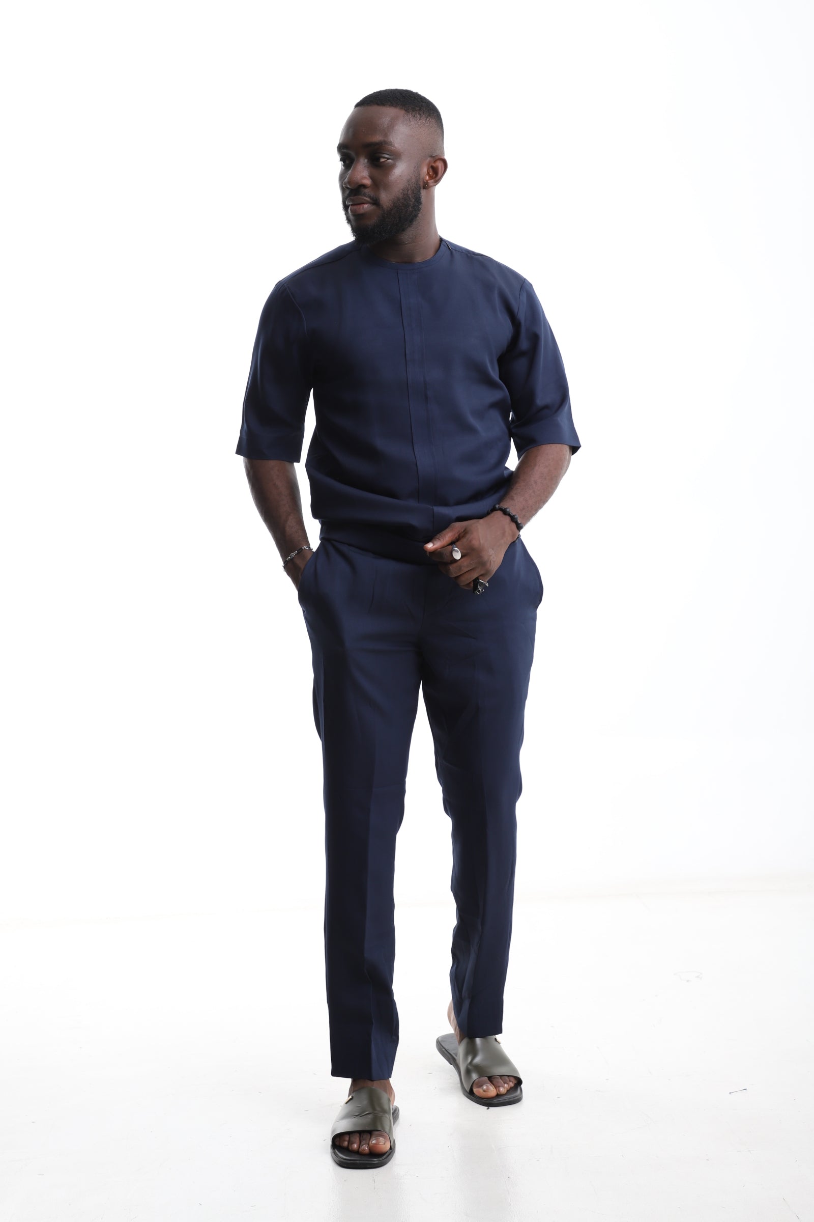 Navy Blue Ensemble – Minimalist Elegance