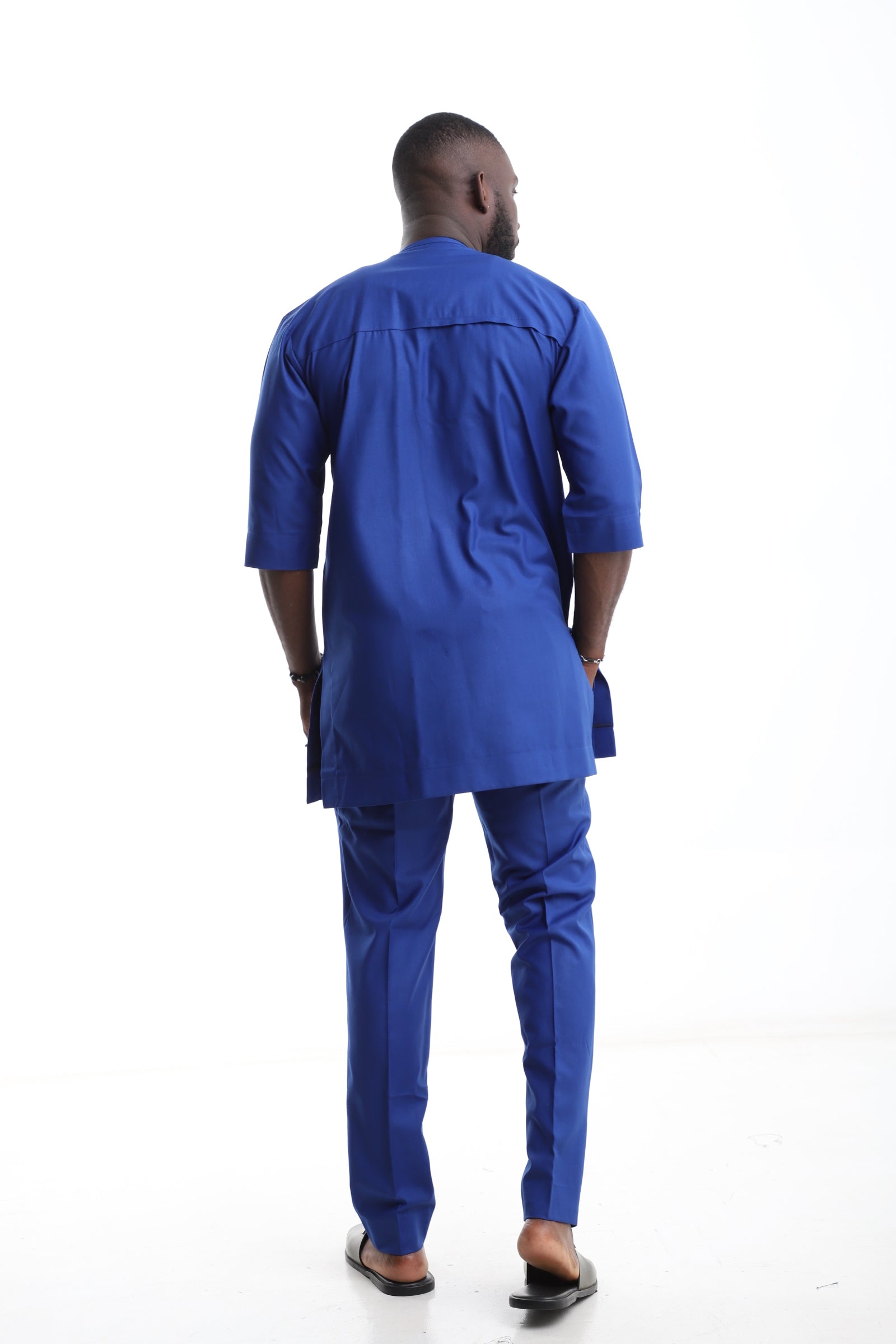 Royal Blue Senator Wear with Minimalist Detailing