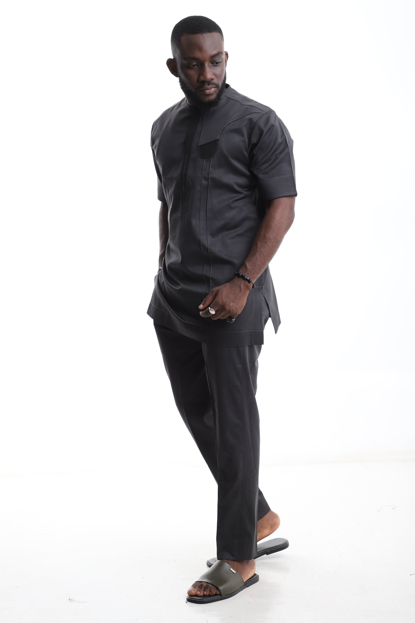 Classic Gray Senator Wear with Subtle Detailing