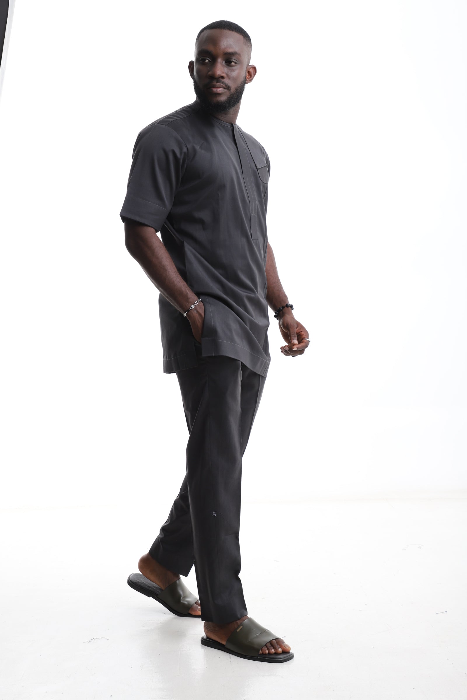 Classic Gray Senator Wear with Subtle Detailing