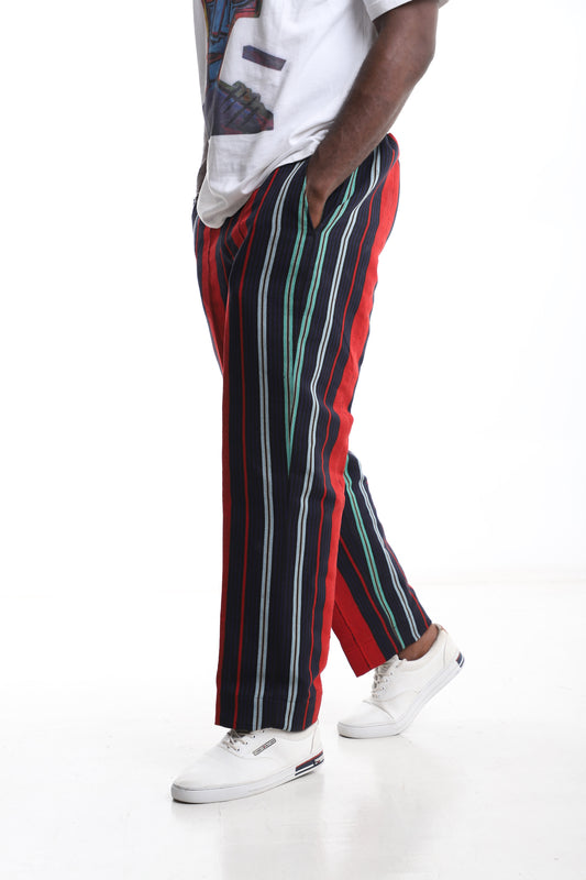 Exclusive Multicolor Striped Aso-Oke Trouser