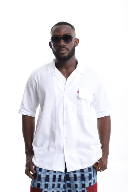 Exclusive White Relaxed-Fit Shirt –