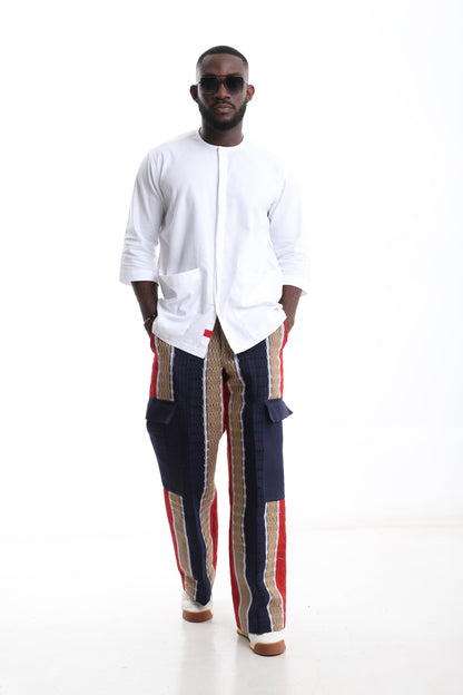 Exclusive Aso-Oke Trouser &amp; White Shirt Set – Refined Tradition