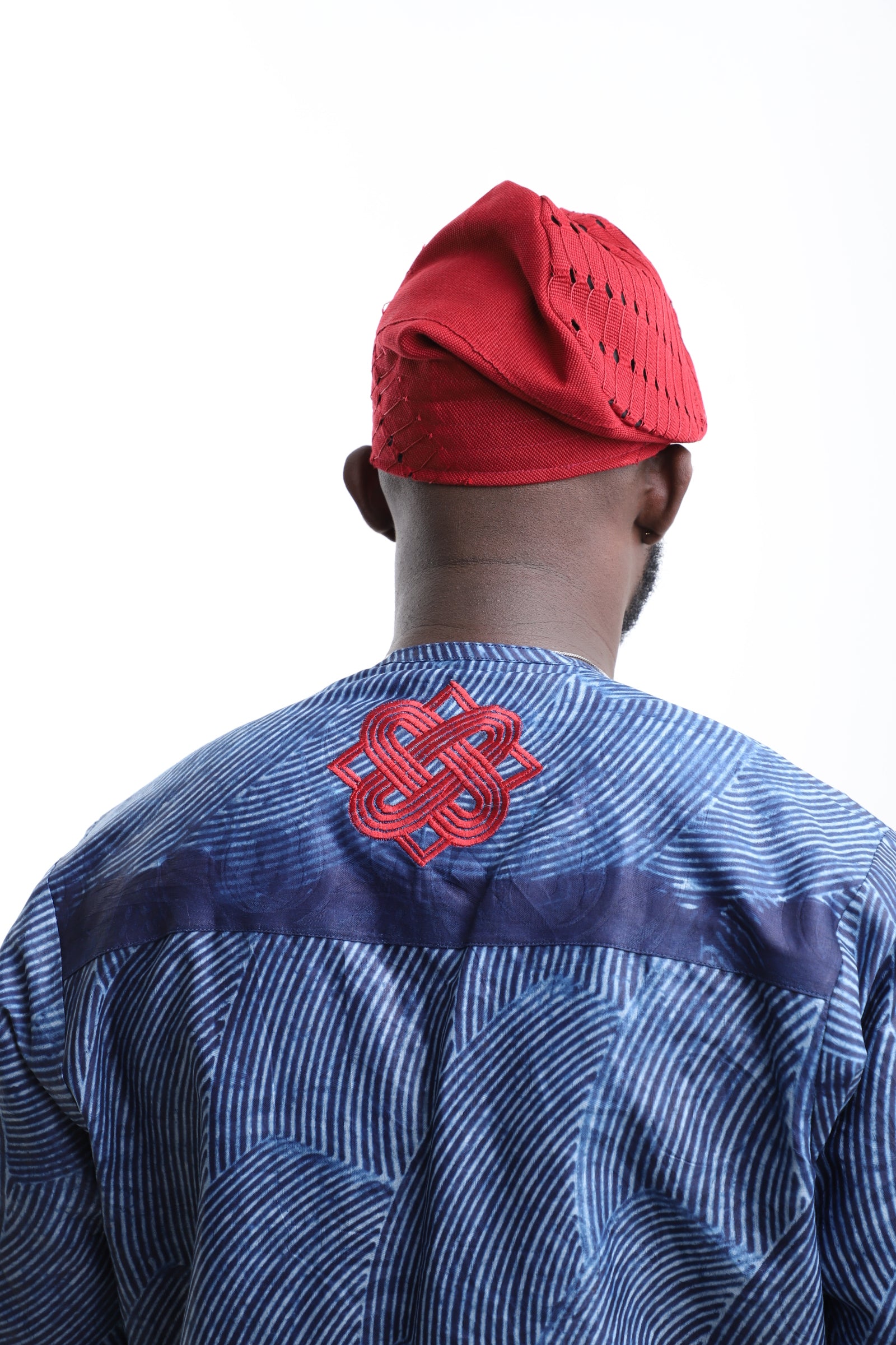 Exclusive Aso-Oke Cap – Regal Red for the Modern Man