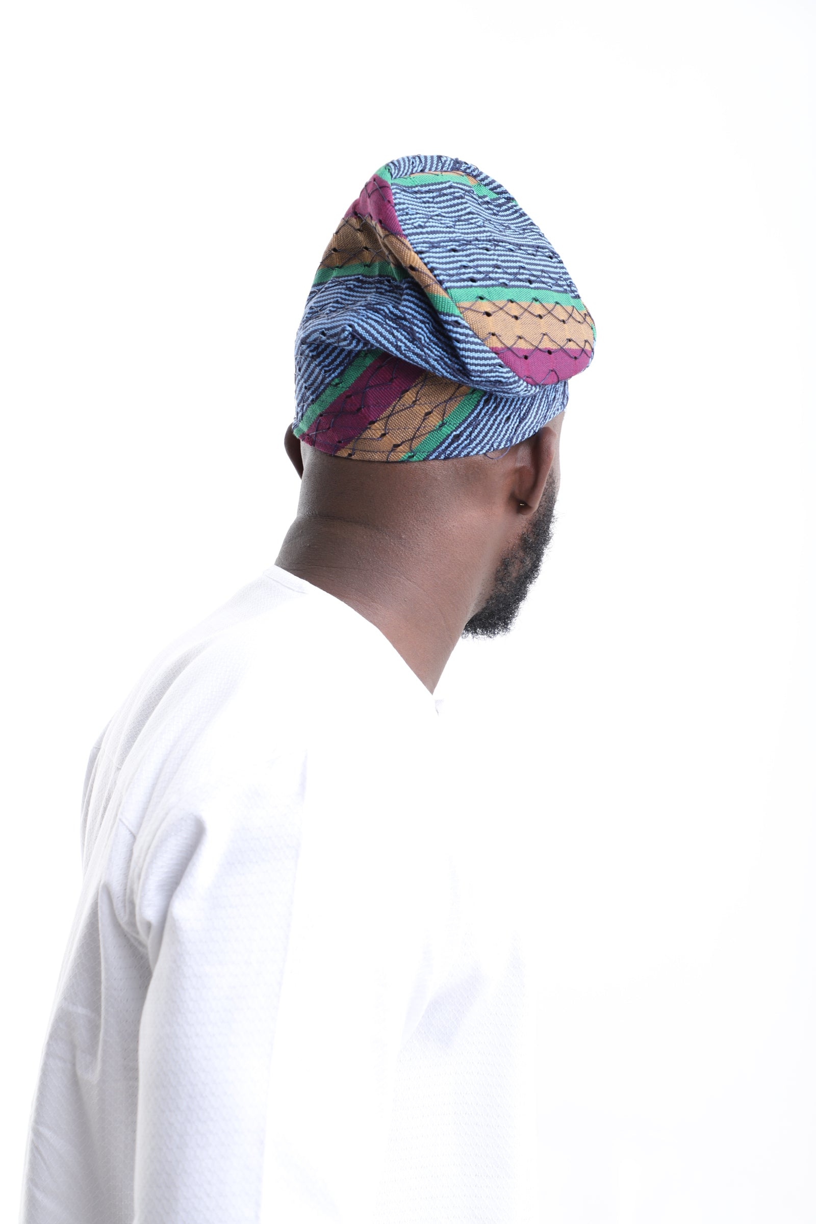 Exclusive Aso-Oke Cap – Bold Heritage, Refined Craftsmanship