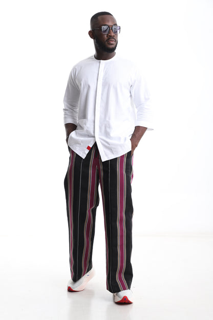 Exclusive Aso-Oke Trouser &amp; White Shirt Set – Effortless Class, Cultural Pride