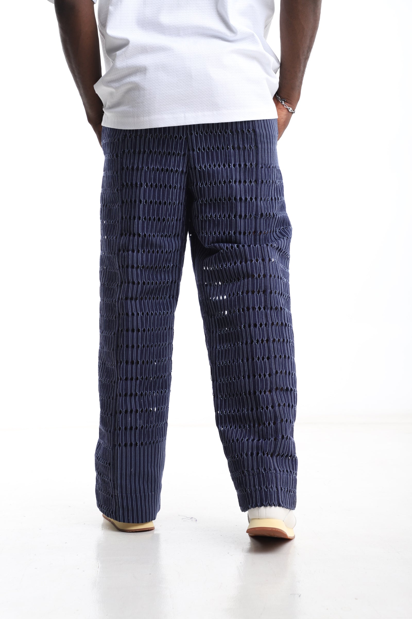 Exclusive Aso-Oke Trouser – Midnight Indigo Heritage Weave