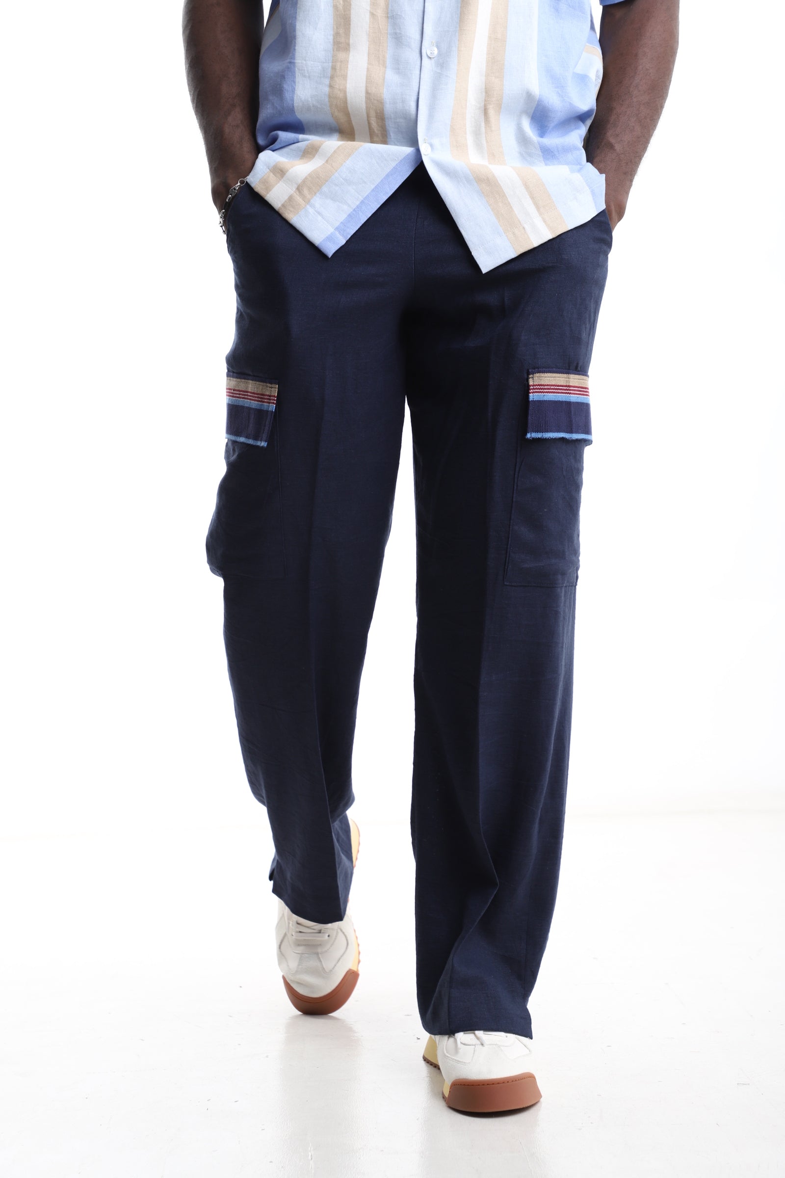 Exclusive Navy Linen Trouser – Minimalist Elegance Meets Comfort