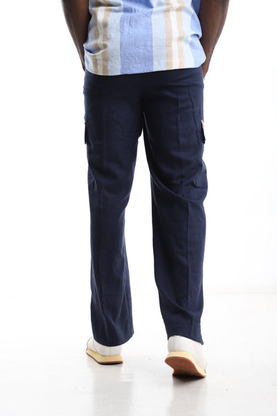 Exclusive Navy Linen Trouser – Minimalist Elegance Meets Comfort