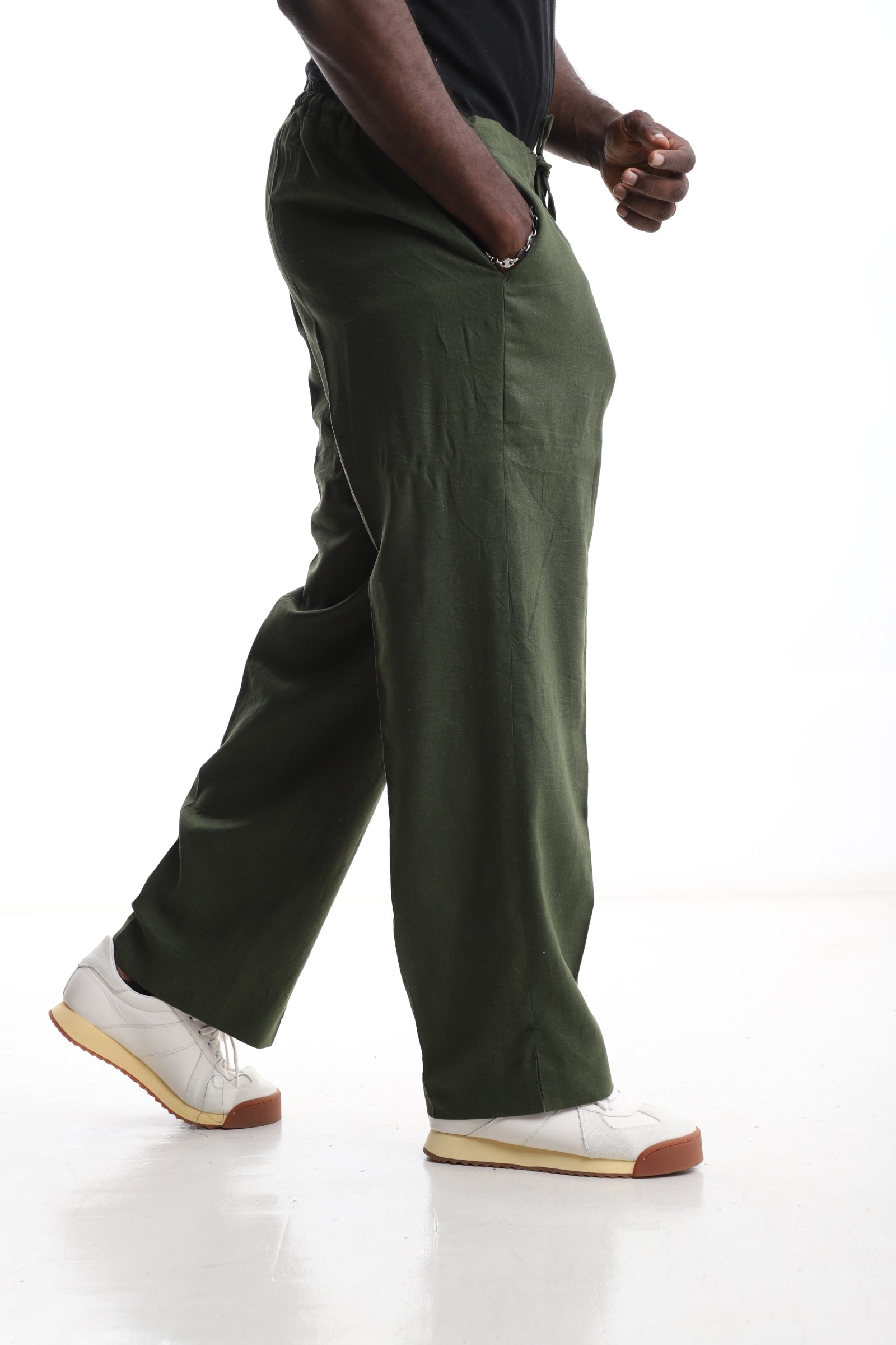 Exclusive Olive Green Linen Trouser – Effortless Comfort, Timeless Style