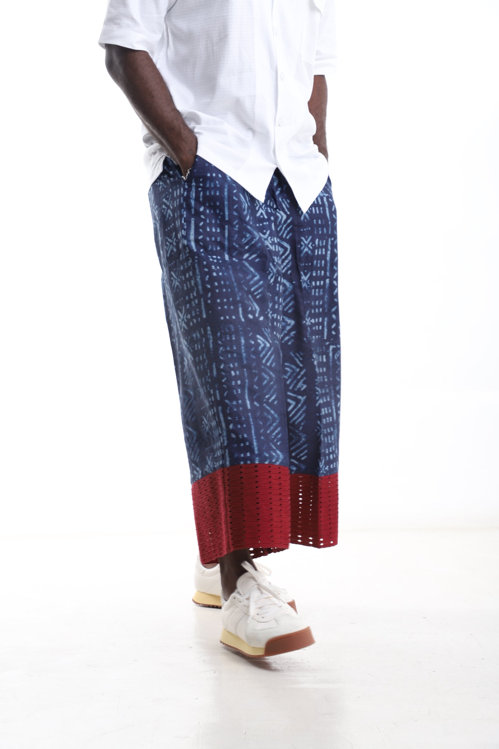 Adire Trouser with Aso-Oke Mix – Where Heritage Meets Contemporary Style