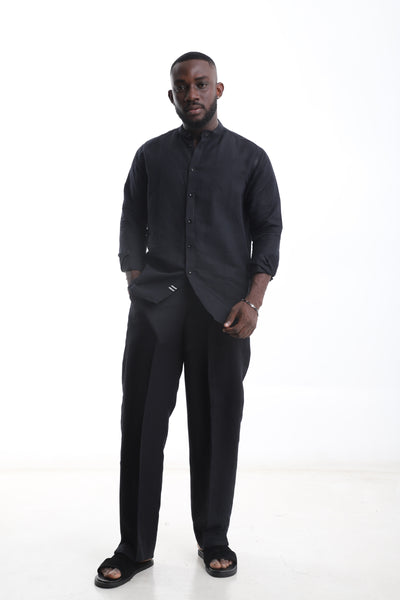 Classic Black Linen Set – Effortless Sophistication for the Modern Man