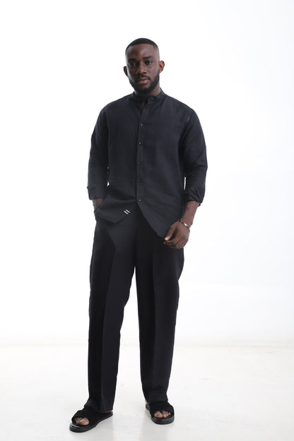 Classic Black Linen Set – Effortless Sophistication for the Modern Man