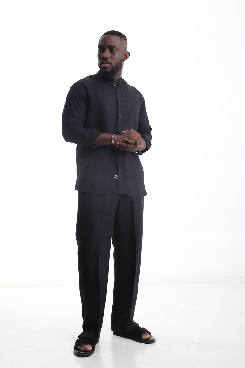 Classic Black Linen Set – Effortless Sophistication for the Modern Man