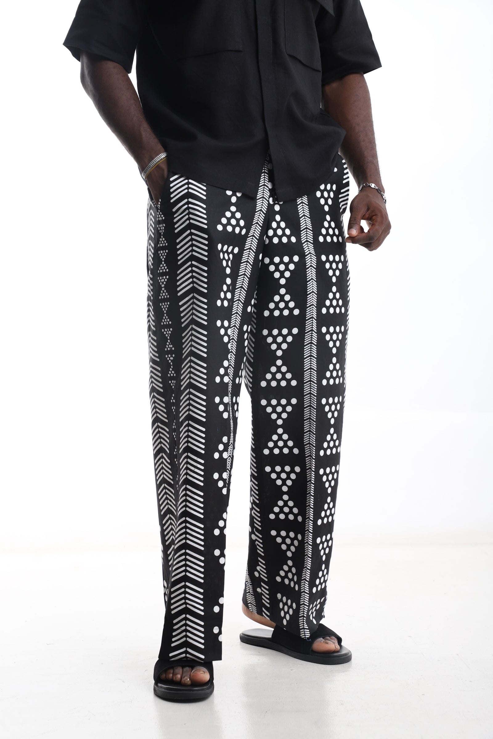 Black &amp; White Tribal Print Pants – Bold. Cultural. Effortless.