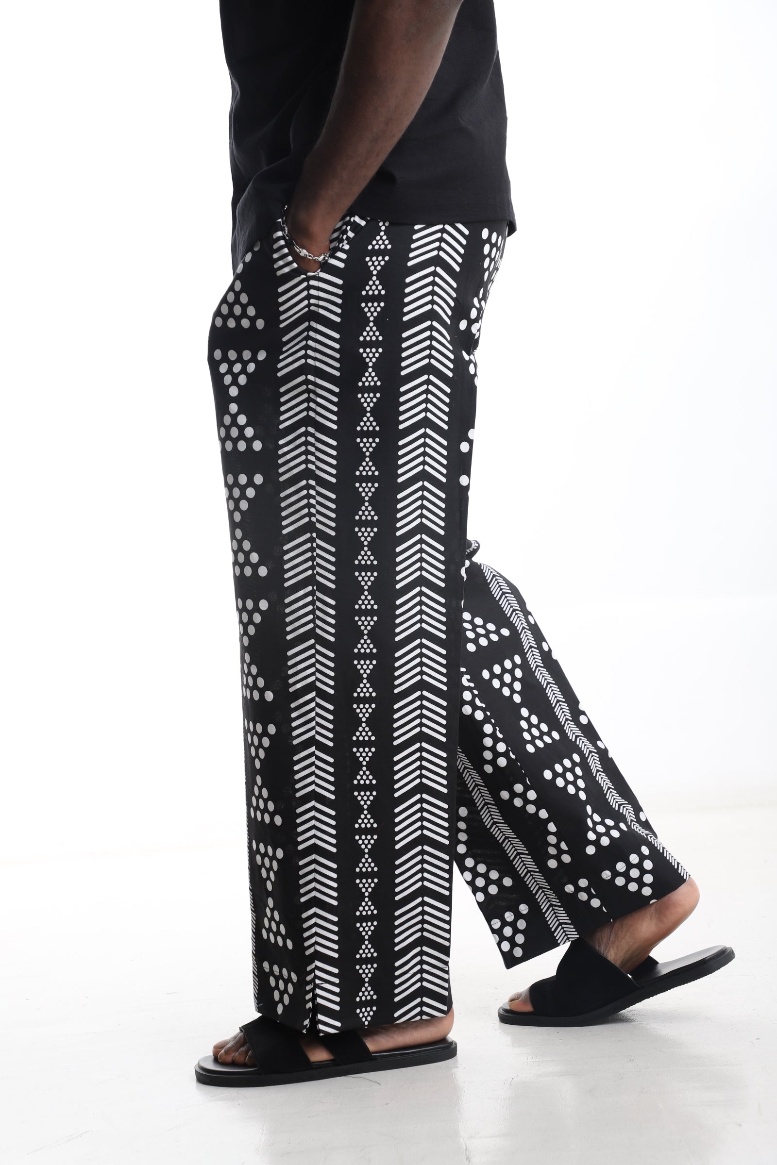 Black &amp; White Tribal Print Pants – Bold. Cultural. Effortless.