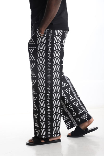 Black &amp; White Tribal Print Pants – Bold. Cultural. Effortless.