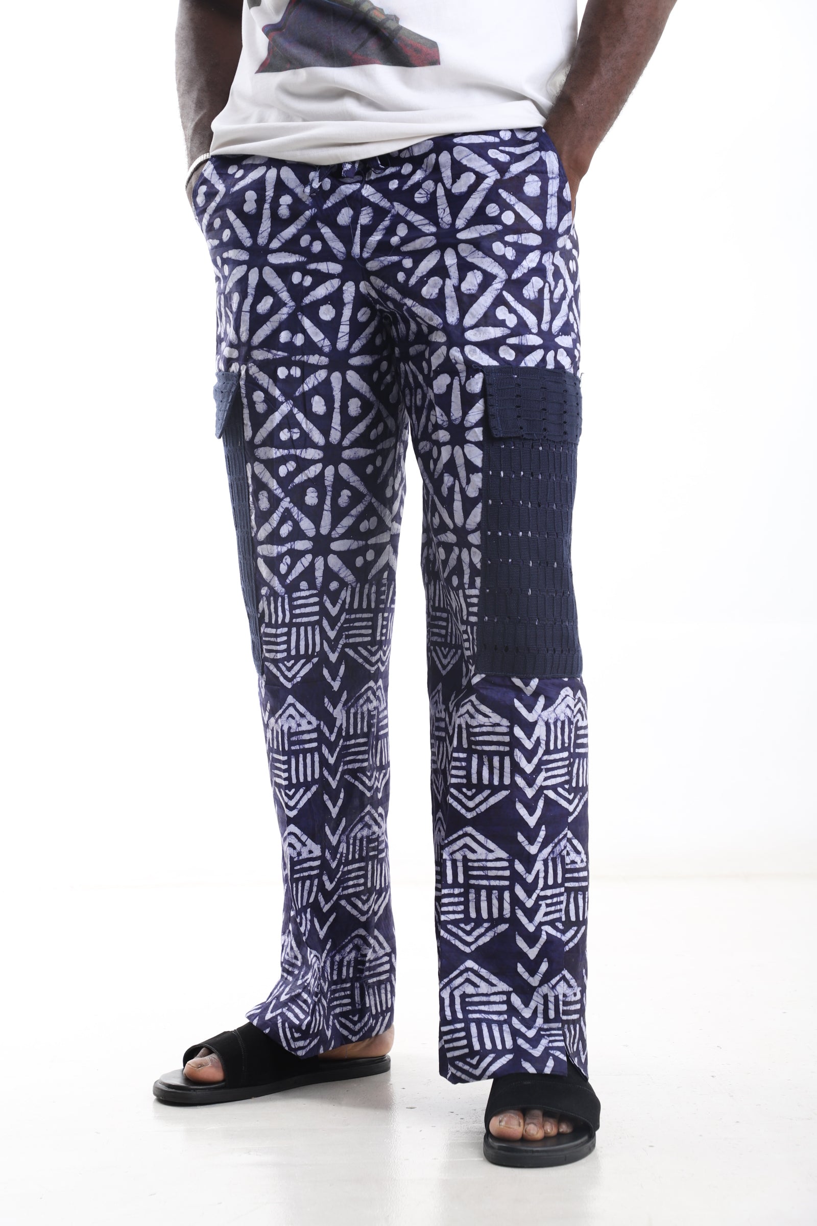 Adire Indigo Cargo Trouser – Hand-Dyed