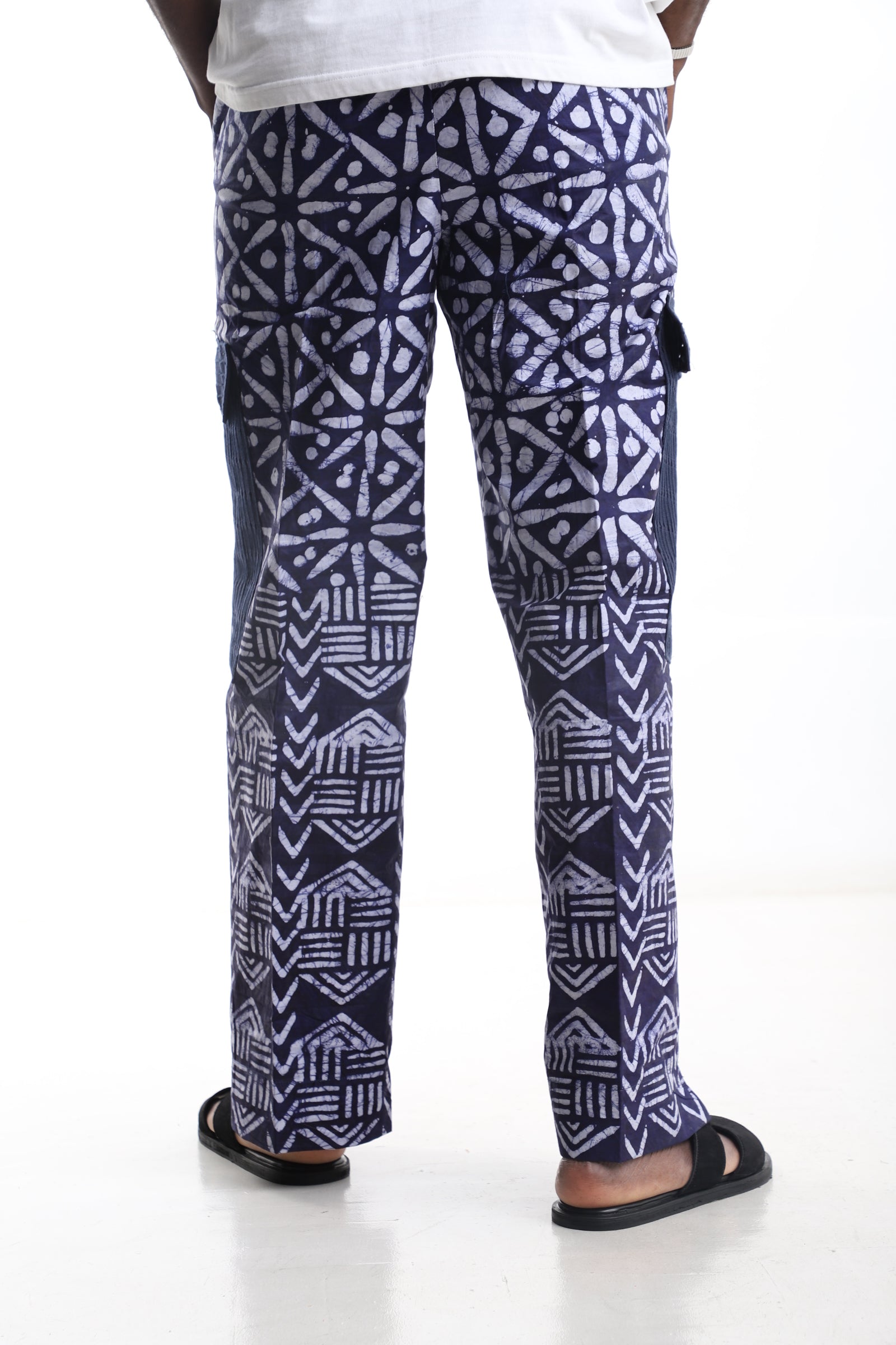 Adire Indigo Cargo Trouser – Hand-Dyed