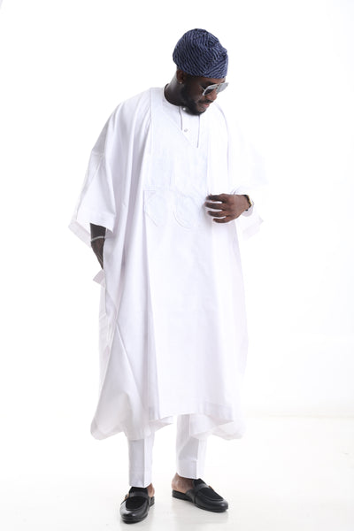 Premium White Agbada Set,
