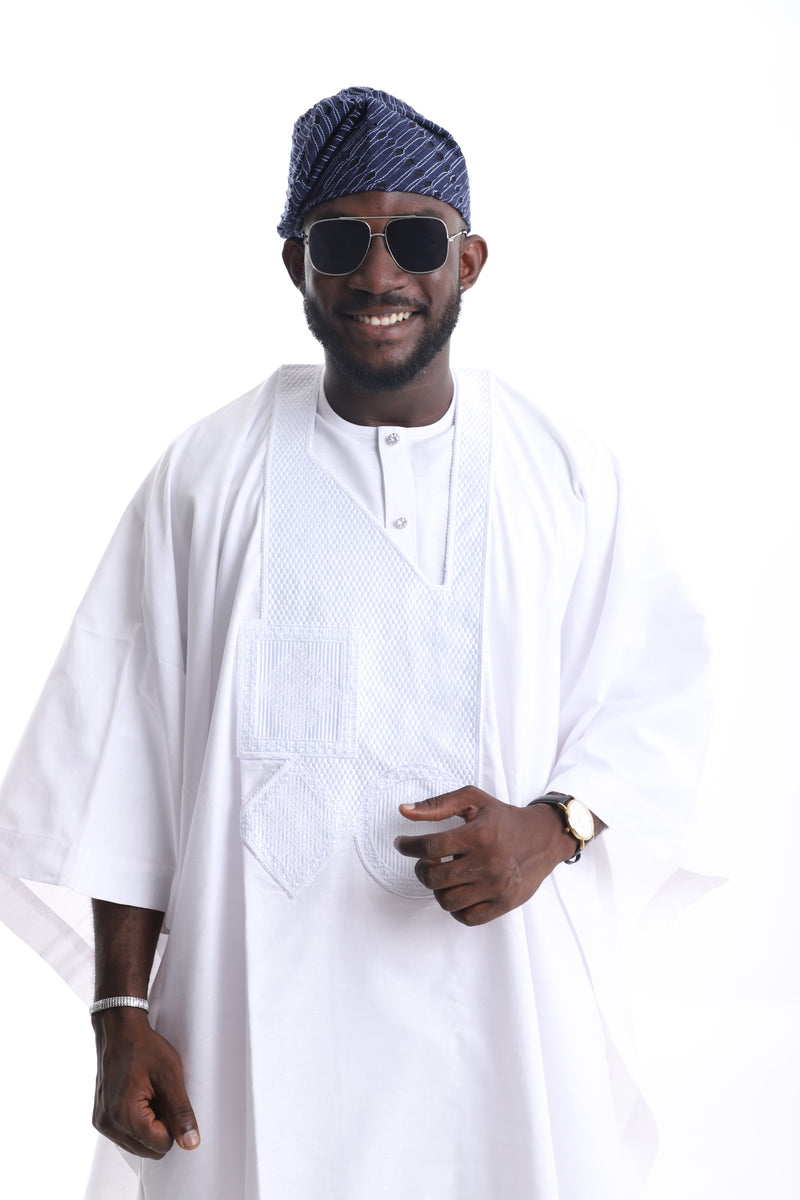 Premium White Agbada Set,