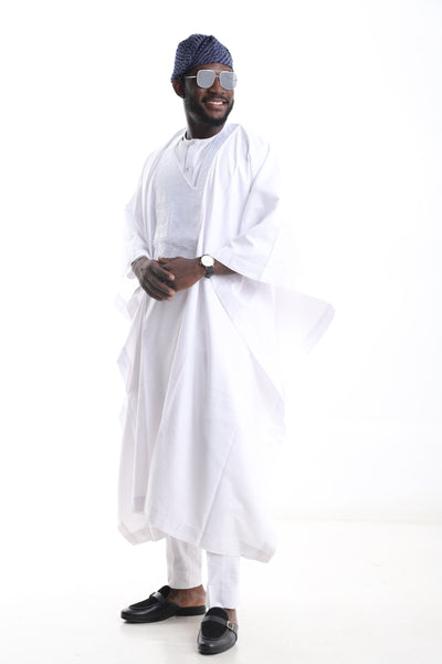 Premium White Agbada Set,