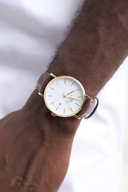 Brown Leather Strap | Men’s Classic Timepiece