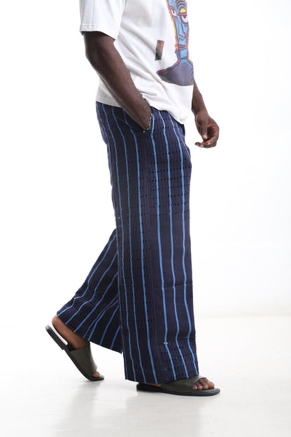 Blue Aso-Oke Pants