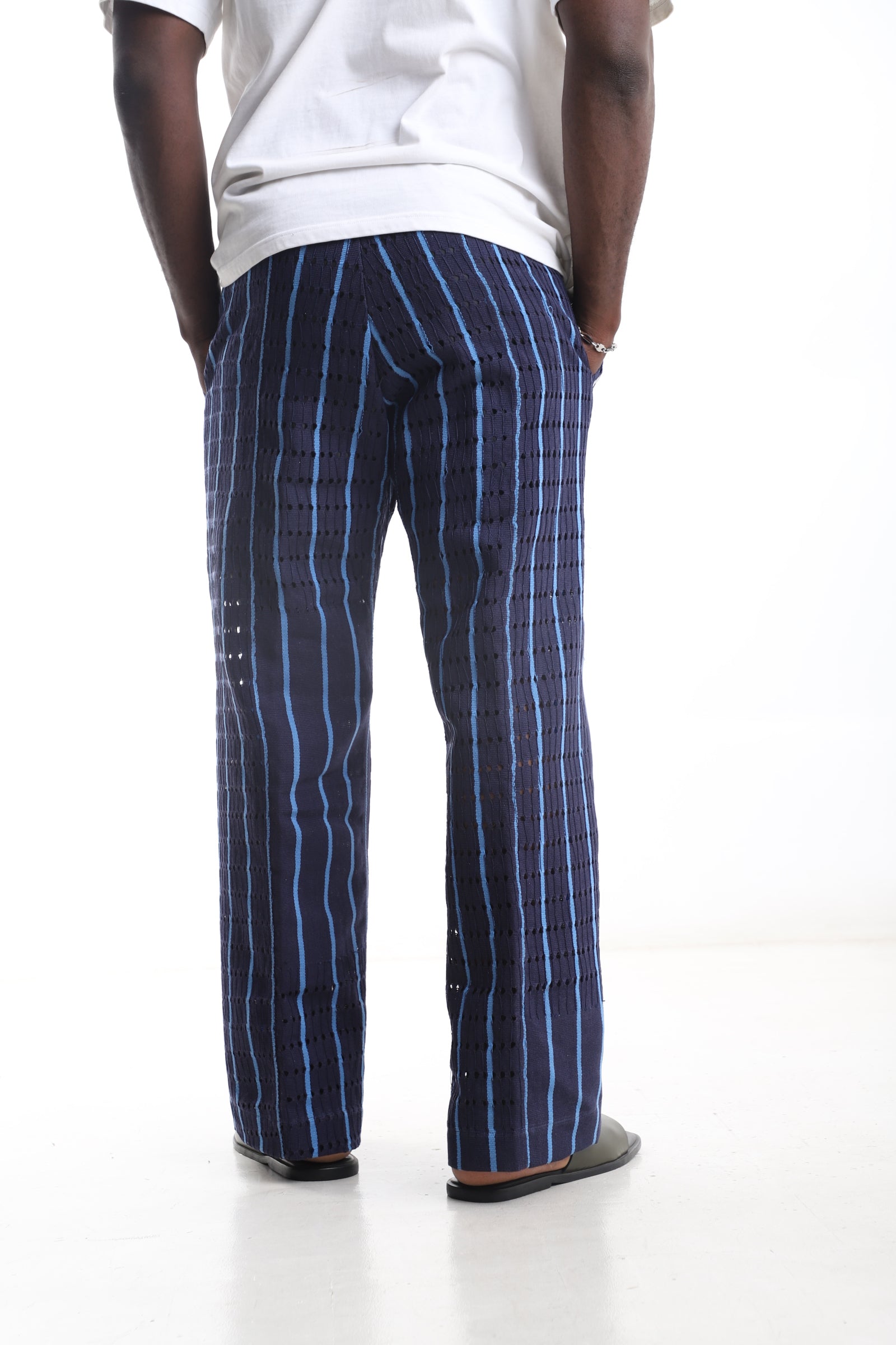 Blue Aso-Oke Pants
