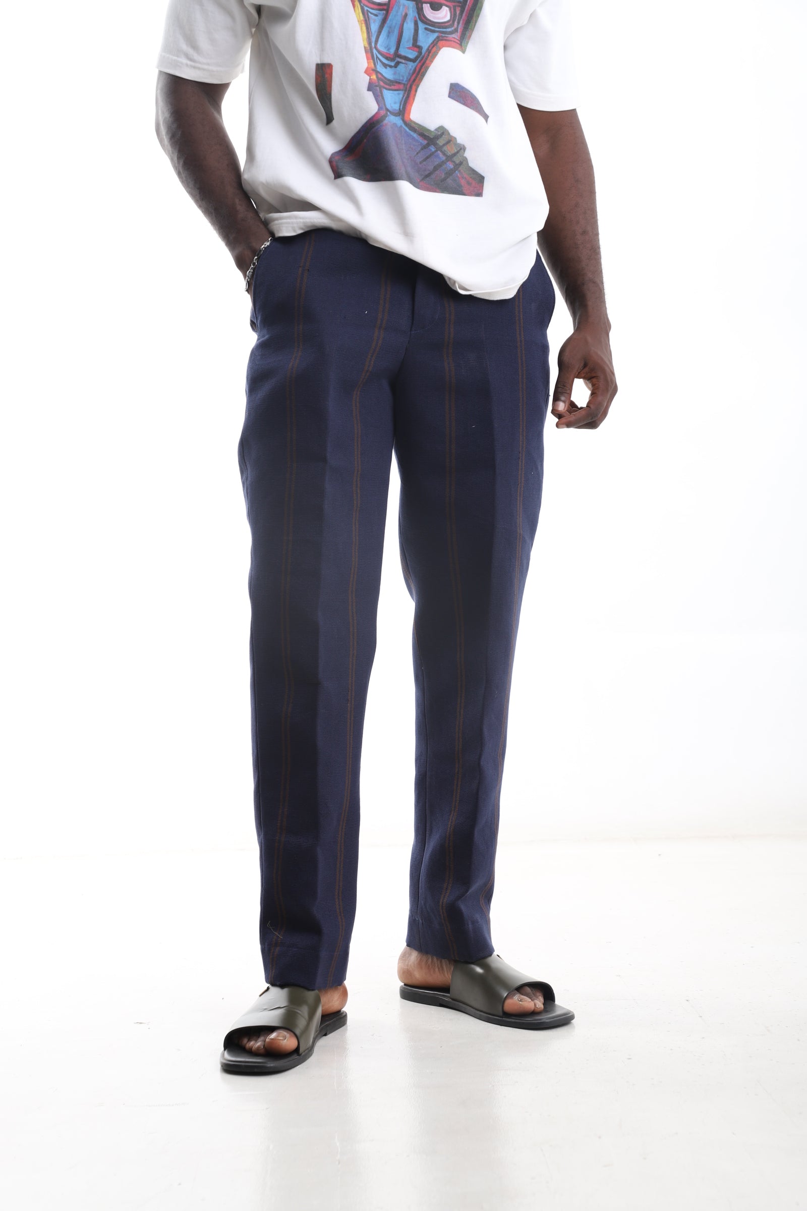 Deep Blue Aso-Oke Pants