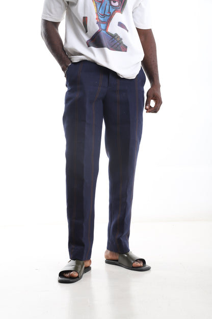 Deep Blue Aso-Oke Pants