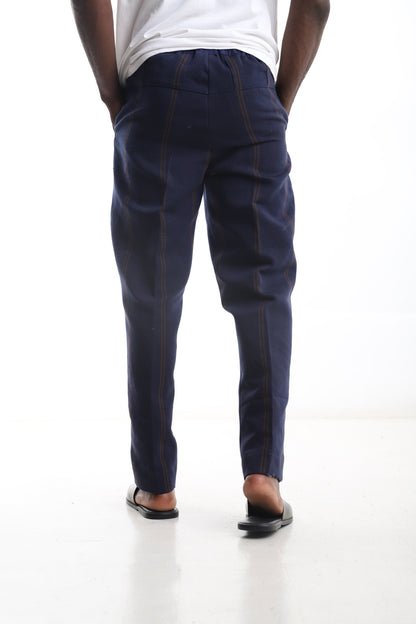 Deep Blue Aso-Oke Pants