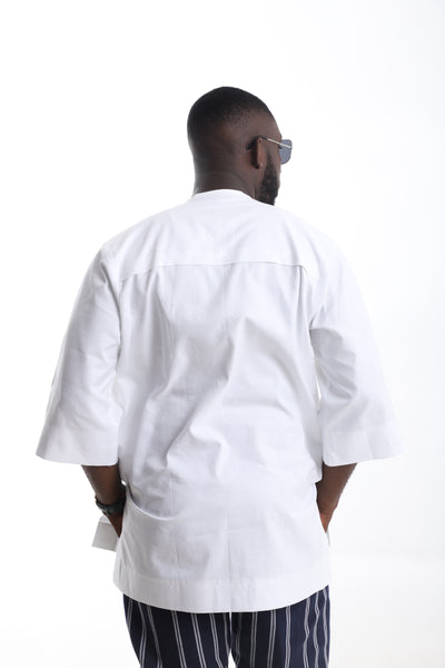 Men’s White Tunic Top