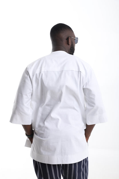 Men’s White Tunic Top