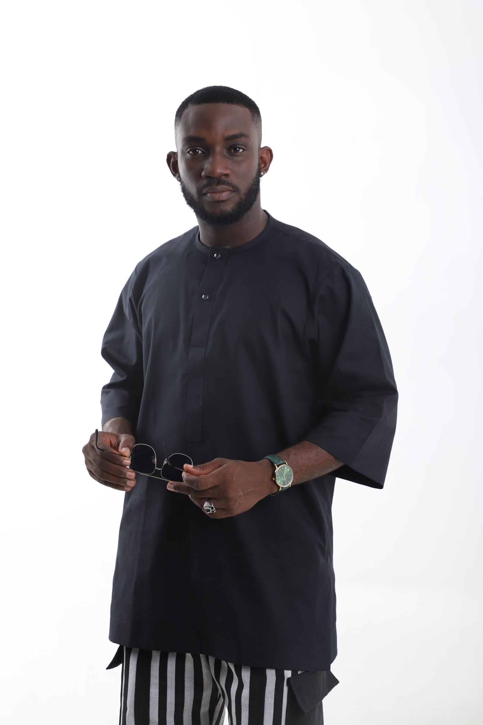 Men’s Black Tunic Top