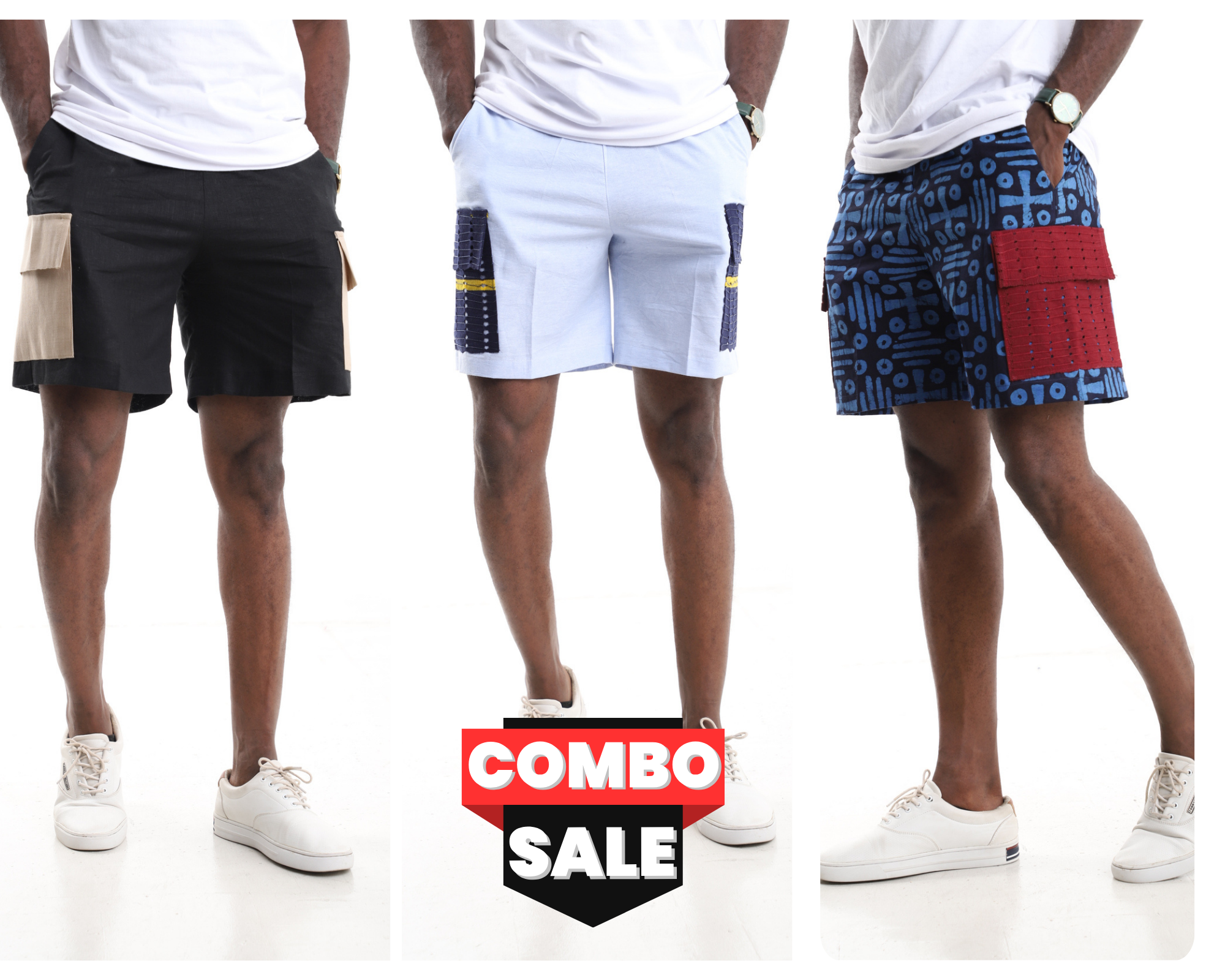 Men’s Artisan Cargo Shorts 3-Piece Combo