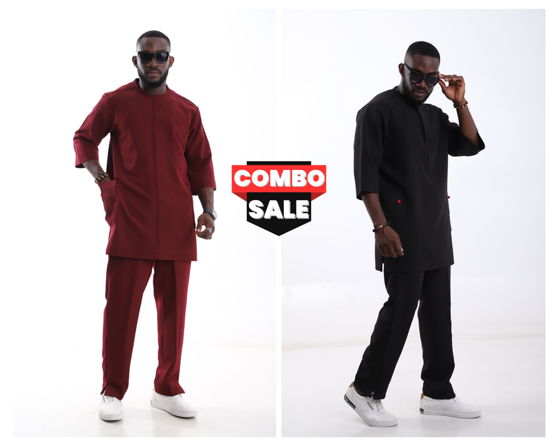 Combo Deal – Premium Two-Piece Senator Sets (Wine &amp; Black)