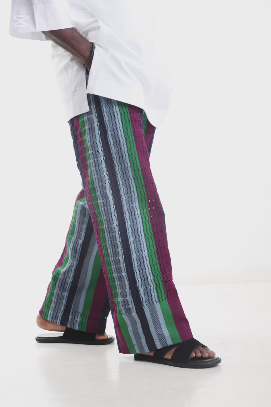 Load video: Handwoven Aso-Oke Statement Pants
