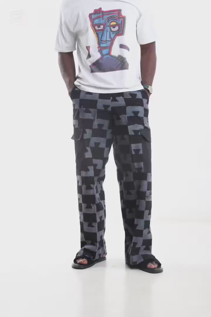 Load video: Adire Statement Pants (Hand-Dyed)